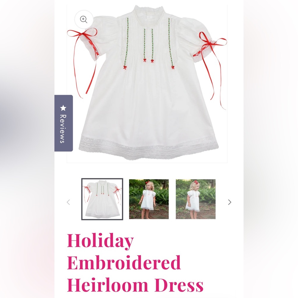 Cecil & Lou Girls Heirloom Holiday Dress 6